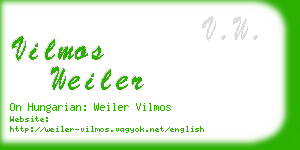 vilmos weiler business card